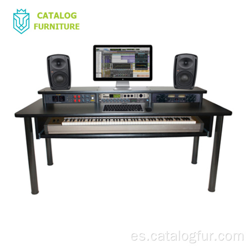 Soporte de teclado de madera de alta calidad, el escritorio de audio más popular de los muebles del estudio de grabación